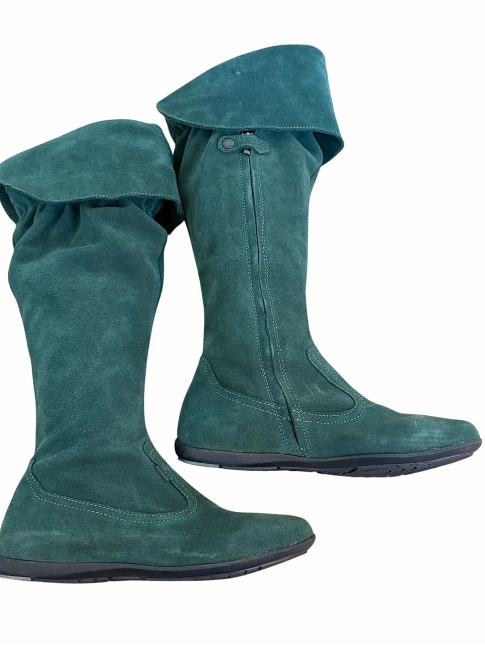 Primigi Emerald Green Suede Slouchy Over-the-Knee Boho Festive Girls Boots EU 35